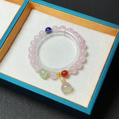 超人気 EU製 ★ROBEAN・ブレスレット★ディープローズクォーツ 瑪瑙 メノウ ラピスラズリ パワーストーン アクセサリー 水晶 天然石 開運 プレゼント1 贈り物 ビーズ 穴あき ハンドメイド 調整可能 ZB0927020