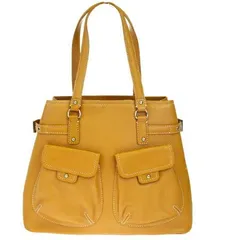 【中古】 美品  フォリフォリ Folli Follie ショルダーバッグ ハンドバッグ ブラウン レザー 03HB817