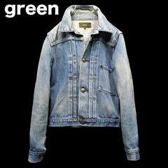 green (HYKE) 1stタイプ 赤耳デニムジャケット サイズ1 レディース 大戦 WW2 506XXタイプ Gジャン トラッカージャケット ブルゾン