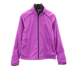プーマ トレーニング ジップジャケット M パープル PUMA 裏起毛 レディース 古着 【240123】