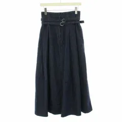 チノ CINOH ハイウエストフレアロングスカート HI-WAIST FLARE LONG SKIRT デニムスカート ロング マキシ ベルト 1 S インディゴ /YT ■GY09のサムネイル