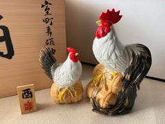 鳥年　開運　縁起物　十二支置物　薬師窯　酉歳　招福干支【箱付きつき】