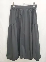 ◇ Couture brooch クチュールブローチ 膝下丈 バルーン スカート サイズ38 ブラック レディース P  【1407100048441】