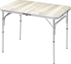 新品 [キャンパーズコレクション 山善] アウトドア テーブル キャンプ アウトドア 熱・水に強い 折りたたみ式 軽量 高さ調整(2段階) 幅90×奥行60×高さ37.5/70cm ホワイト木目 YAT-6090(BWH)