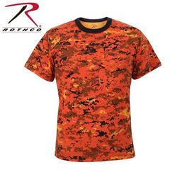 Tシャツ 半袖 ミリタリー ROTHCO ロスコ  迷彩柄 カラフル オレンジ・カモフラージュ柄 USA アメリカ直輸入 ミリタリー アメカジ 5735 送料無料