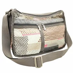 レスポートサック ショルダーバッグ デラックス エブリディ バッグ マルチカラー うぐいす系 ライトくすみグリーン系 薄緑 7507 LESPORTSAC ランダムドット 水玉 クロスボディー 斜め掛け バック カバン 鞄 DELUXE EVERYDAY