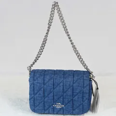 COACH コーチ クイン バッグ・キルティング CAK40 SV/IN デニム ショルダーバッグ シルバー インディゴ 肩掛け 斜め掛け 2WAY