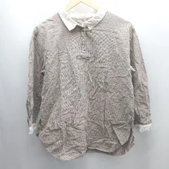 ◇ ⊇ Samansa Mos2 サマンサモスモス ダブルボタン 長袖 シャツ サイズF ブラウン系 レディース E  【1501230003520】