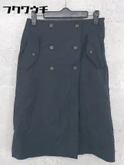 ◇ COLLAGE GALLARDAGALANTE フロントボタン 膝下丈 タイト スカート サイズ0 ネイビー レディース 【中古】 【1002801377328】