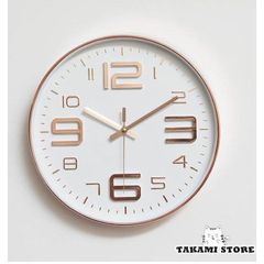 壁掛け時計　北欧　飾り　シンプル　円形　ウォールクロック　静音　モダン　壁掛　インテリア　リビングルーム　ベッドルーム　単三電池　