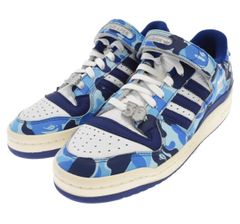 A BATHING APE (アベイシングエイプ) ×adidas アディダス 30周年記念 フォーラム84 ベイプ ローカットスニーカー US11/29.0cm ID4772 カモ/ブル
