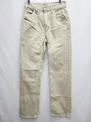 ◇ UNIQLO U ユニクロ ストレート ジーンズ デニム パンツ サイズ24 61㎝ ベージュ レディース P  【1406110029723】