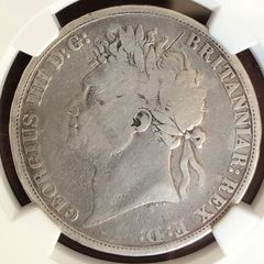 NGC  1822年 イギリス　聖ジョージと竜退治  クラウン銀貨