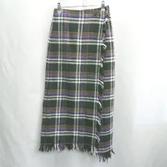 ◇ ⊇ PAGEBOY ページボーイ チェック柄 ロング タイト スカート サイズF ブラック パープル ホワイト レディース E  【1501160007391】