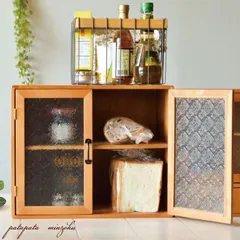 発送不可】ガラスケース パンケース レトロ棚 ☆ スペースエイジ