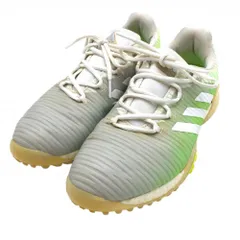 アディダス ゴルフシューズ ライトグレー×グリーン系 EE9336 コードカオス スパイクレス  レディース 24.0 ゴルフウェア adidas