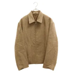AURALEE (オーラリー) 17AW DOUBLE FACE CHECK ZIP BLOUSON ダブルフェイスチェック ジップアップブルゾン ブラウン A7AB02BNのサムネイル