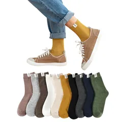 【在庫処分】カラー靴下男性 ビジネス用 カジュアル クルーソックス 通気吸汗 中厚手 スポーツソックス アウトドア メンズ メンズ くつした 登山 10足セット 綿 四季くつ下 おしゃれ カラフルソックス 春秋冬用 24-28cm人気ギフト 靴下 [Yazon