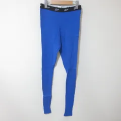 s713　zucca　ズッカ　リブ　レギンス　ブルー　ウエストロゴ　M　コットン　パンツ　【メ便】のサムネイル