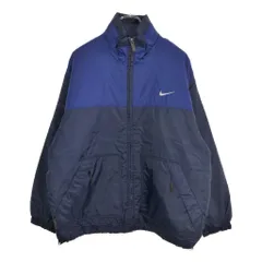 90年代 NIKE ナイキ ナイロンジャケット スポーツ ネイビー(メンズ M)中古 古着 U4391