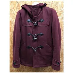 【中古】[印象B] nano・universe ナノユニバース M ボルドー 赤系 レッド系 Mメンズ ダッフルパーカー 中綿 『ITALIAN MELTON』ジャケット 長袖 無地のサムネイル