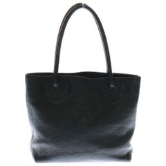 CHROME HEARTS (クロムハーツ) FS TOTE FSトート クロスパッチ付きレザートートバッグ ブラック