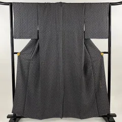 小紋 身丈159.5cm 裄丈63.5cm S 袷 斉藤三才 落款あり ぼかし 茶