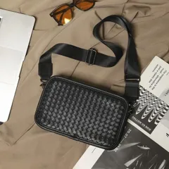 ★ショルダーバッグ メンズ レディース 斜めがけ ポシェット チャック pu革 小物入れ 男女兼用 横型 通学 軽量 自転車