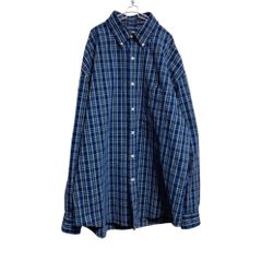 【超希少】80s - 90s OLD EDDIE BAUER ボタンダウン チェック ネルシャツ レトロ ビンテージ ビッグシルエット【FU000037】
