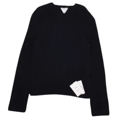 【試着のみ】BOTTEGA VENETA ボッテガヴェネタ　クルーネック　ニット BOTTEGA VENETA ボッテガヴェネタ 23SS リネン 「BV」エンブロイ