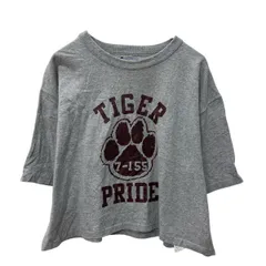 Champion 半袖 プリントTシャツ レディース M グレー チャンピオン メキシコ製 短丈 TIGER 古着卸 アメリカ仕入 a704-5746