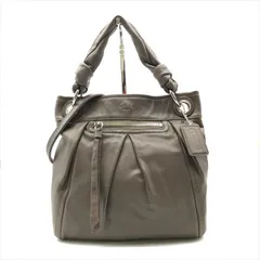 美品 COACH コーチ ロゴ金具 チャーム付き レザー ハンド ショルダー 2way バッグ ブラウン k4301