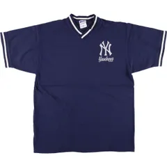 古着 90年代 PRO LAYER MLB NEW YORK YANKEES ニューヨークヤンキース VネックTシャツ メンズL相当 ヴィンテージ/eaa537900