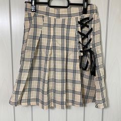 バーバリーチェック柄　ミニスカート　ショート　おしゃれ　Mサイズ　プリーツ　ひらひら