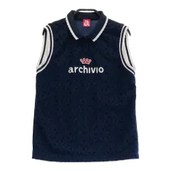 サイズ：36 ARCHIVIO アルチビオ ; ノースリーブ ポロシャツ レース 花柄 ネイビー系 [240101369099]# ゴルフウェア レディース ストスト