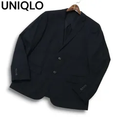 UNIQLO ユニクロ 春夏 背抜き SLIM FIT プレミアムウール SUPER110’s★ テーラード ジャケット Sz.48 メンズ 紺 ネイビー