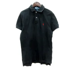 ポロ バイ ラルフローレン Polo by Ralph Lauren ポロシャツ ロゴ刺繍 半袖 S 黒 ブラック /MNのサムネイル