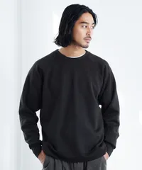 新品 未使用 JIGGYS SHOP(ジギーズショップ)Wフェイスラグランスリーブトレーナー 217416 ブラック