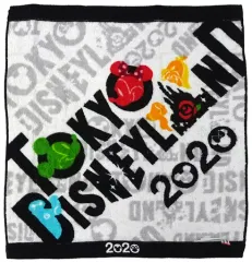 【中古】タオル・手ぬぐい ロゴ ウォッシュタオル 「ディズニー NEW DREAMS、MORE FUN!!」 東京ディズニーランド限定