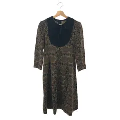 Toyoko Saito トヨコサイトウ 切替デザイン ニットワンピース サイズ:表記無し  ブラウン  レディース 　240001138494