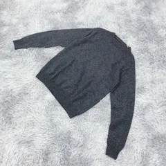 【良品計画】ウール ニット シンプル  (XL)  カジュアル  一点もの  メンズ  グレー系  灰色【送料無料】