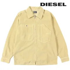 新品・未使用 ディーゼル DIESEL [XXL・3XL・4XLサイズ相当] 長袖コーデュロイシャツ メンズ ストーンウォッシュ加工 ジップアップ S-LYNE