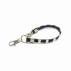 【str.B】ショルダーサイズまで長さオーダー可 ストラップ 北欧柄 ストライプ 黒 受注生産 14日以内に発送