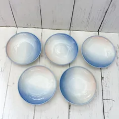 乃りたけ 5点 まとめセット グラデーション 青白桃色/noritake オールドノリタケ　時代物　当時物　レトロ　アンティーク　醤油皿