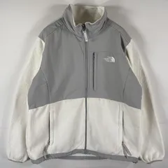 古着 ザ・ノースフェイス THE NORTH FACE フルジップフリースジャケット デナリ ツートンカラー ポーラテック XXL  ホワイト レディース