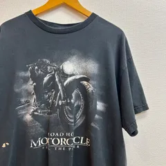 古着　XL　黒　Tシャツ　バイク　ビッグT