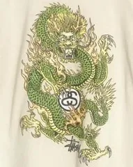 ［希少］90s old stussy Tシャツ ドラゴン　ベージュ 希少］90s old stussy Tシャツ ドラゴン ベージュ