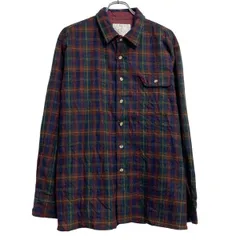 GAP 長袖 チェックシャツ ギャップ XL~ ボルドー ネイビー グリーン ビッグサイズ ポケット 古着卸 アメリカ仕入 a612-6763のサムネイル