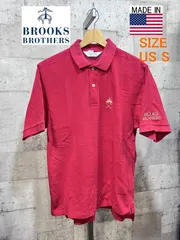 USA製 ブルックスブラザーズ ゴルフ ポロシャツ S レッド 米国製 BROOKS BROTHERS GOLF