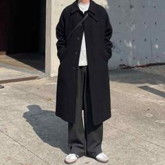 Chikashitsu + oversized wool double coat - メルカリ